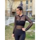 OFERTA Body tul cu top scurt si colant negru cod OF1