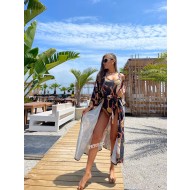 OFERTA: Cardigan Plaja bumbac + Costum de baie asortat cod AS6