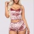 Pijama Tokyo 2 piese din catifea roz PST18